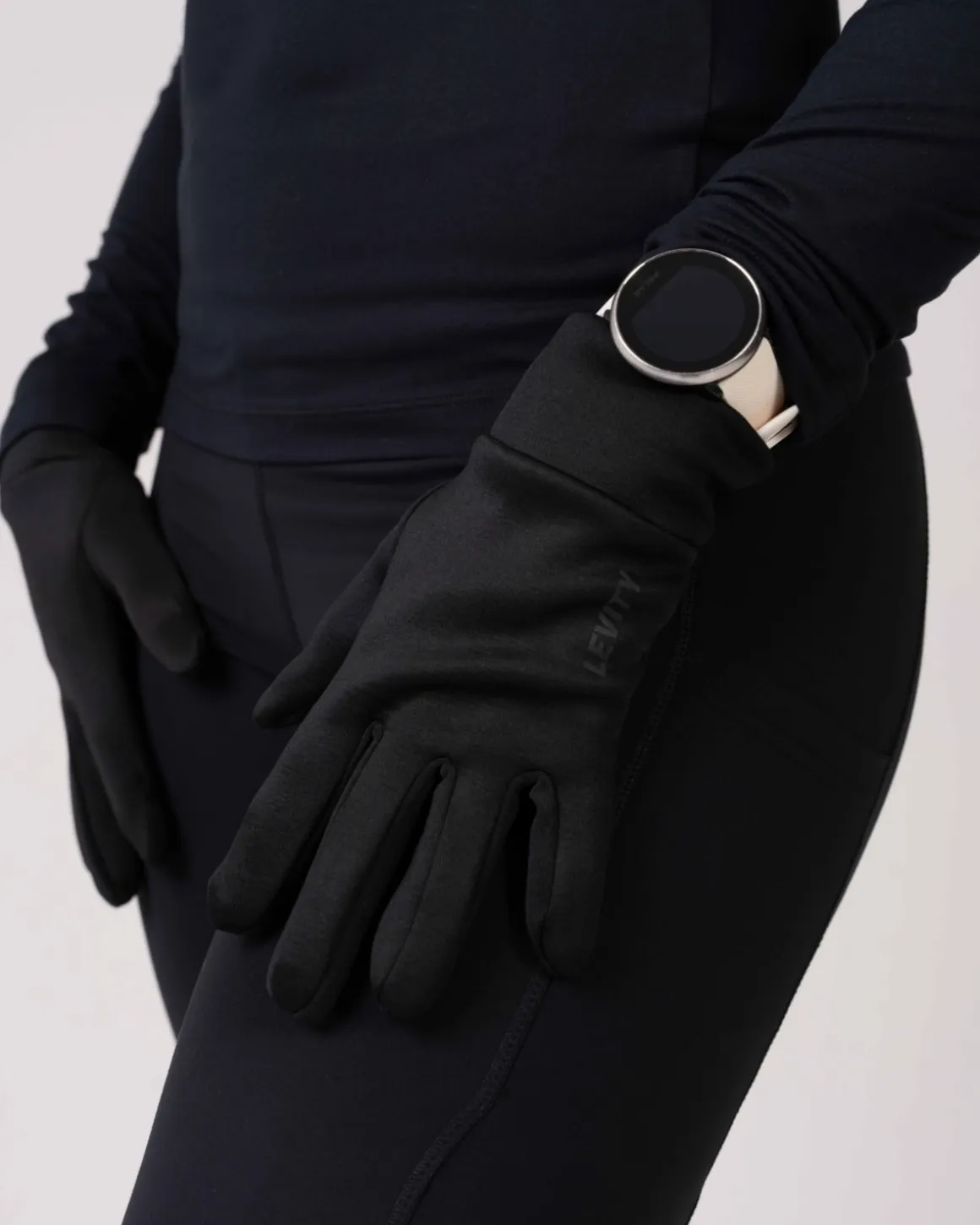 Accelerate Brushed Touch Gloves Black