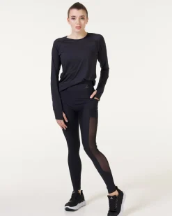 Ace Mesh Pocket Tights Black