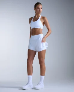 Aero Hi-Rise 2-in-1 3 Inch Shorts White/SR