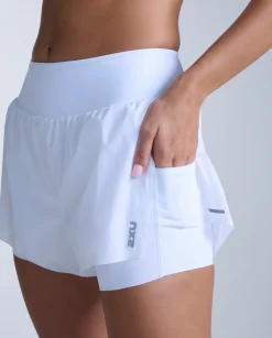 Aero Hi-Rise 2-in-1 3 Inch Shorts White/SR