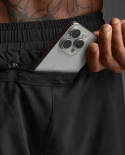 Aero 5 Inch Shorts Black/Silver Reflecitve