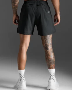Aero 5 Inch Shorts Black/Silver Reflecitve