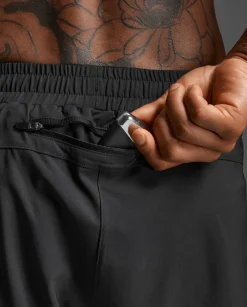 Aero 5 Inch Shorts Black/Silver Reflecitve
