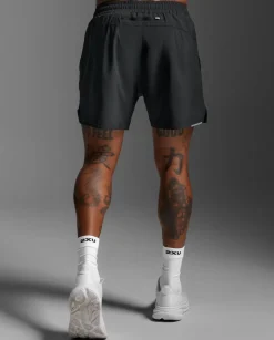 Aero 5 Inch Shorts Black/Silver Reflecitve