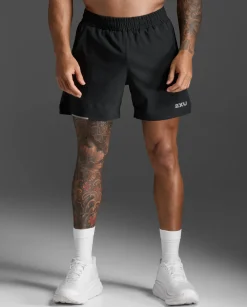 Aero 5 Inch Shorts Black/Silver Reflecitve