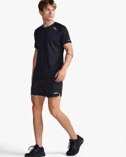 Aero 7 Inch Shorts Black/Silver Reflective