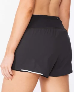 Aero 2-in-1 3 Inch Shorts Black/Silver Reflective