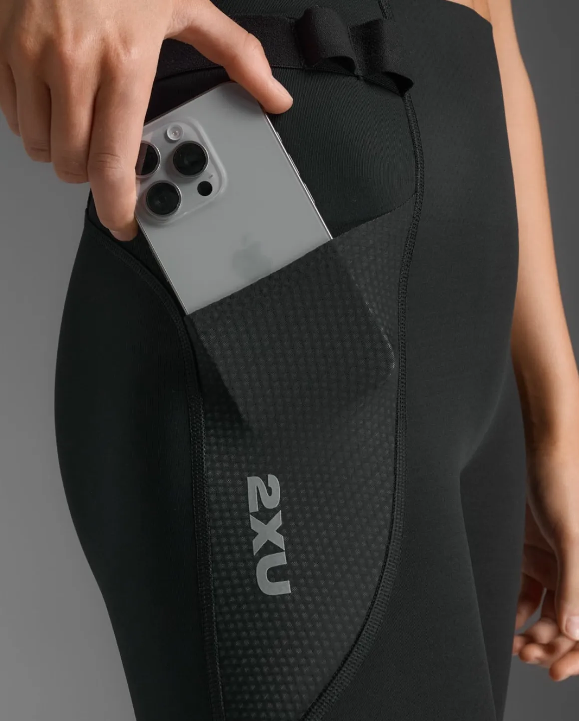 Aero Mesh Hi-Rise Comp Tights Black/Silver