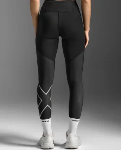 Aero Mesh Hi-Rise Comp Tights Black/Silver