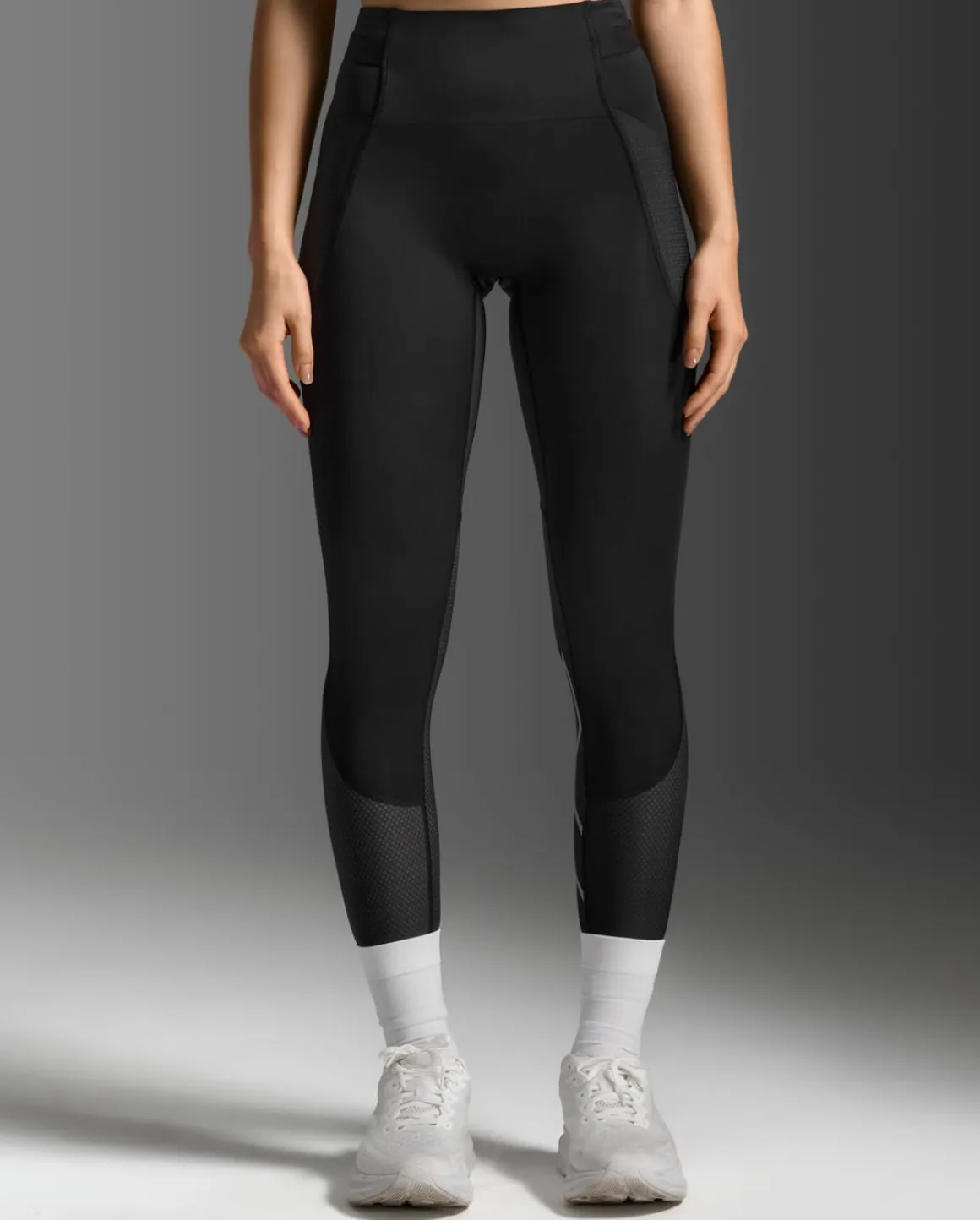 Aero Mesh Hi-Rise Comp Tights Black/Silver