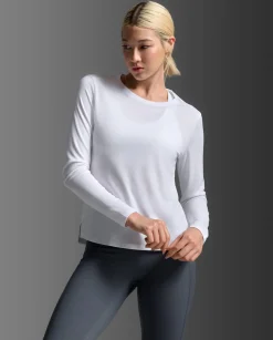 Aero Mesh Long Sleeve White/Silver Reflective