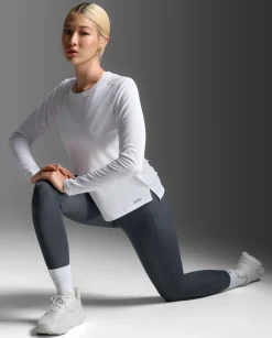 Aero Mesh Long Sleeve White/Silver Reflective