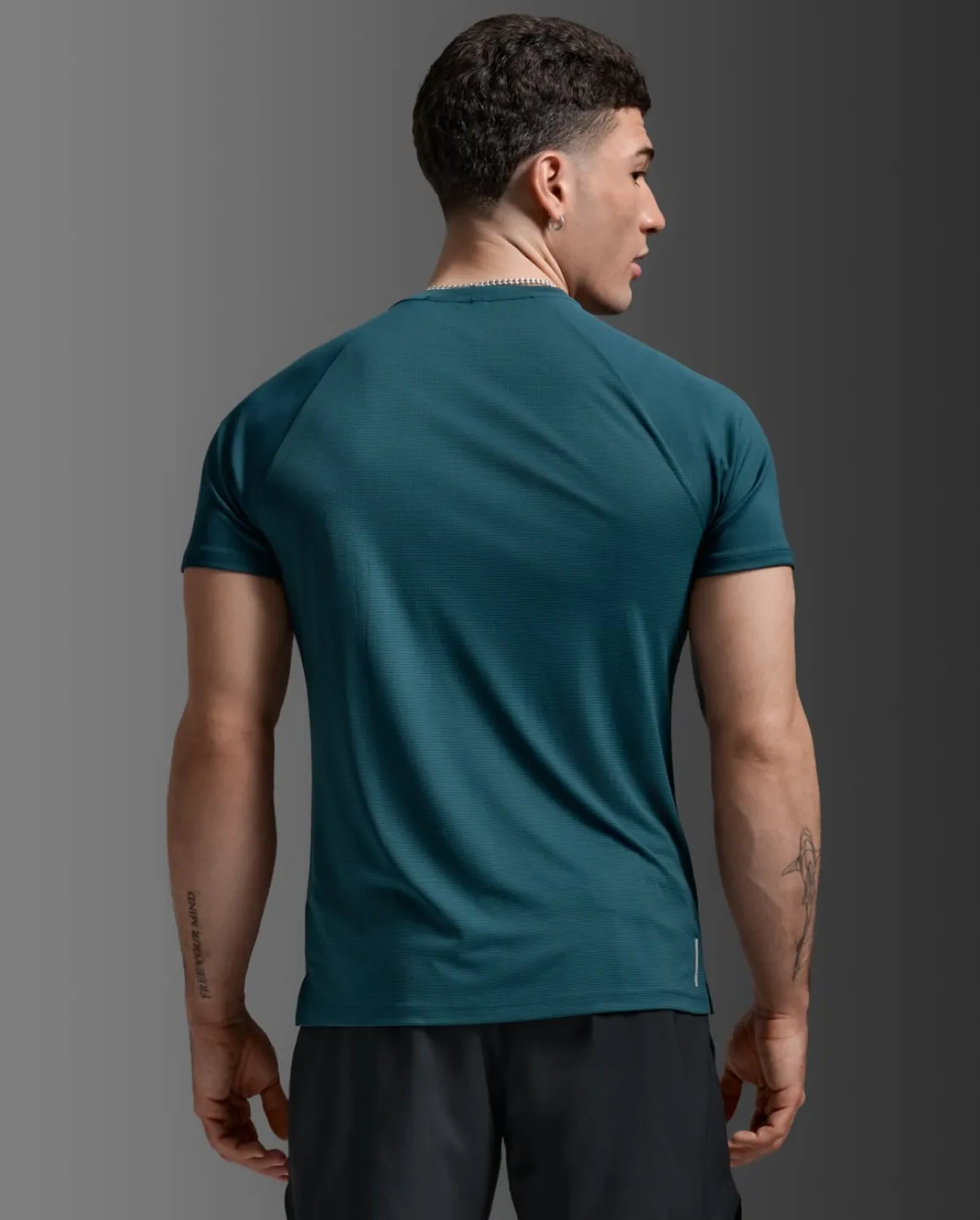 Aero Mesh Tee Dark Moss/Silver Reflective