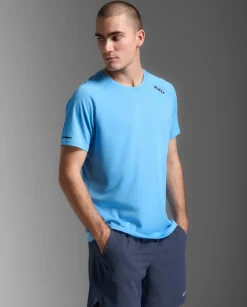 Aero Tee Azure Blue/Black Reflective