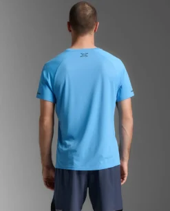 Aero Tee Azure Blue/Black Reflective