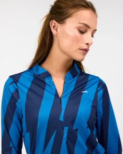 Alexine Long Sleeve Blue Graphic