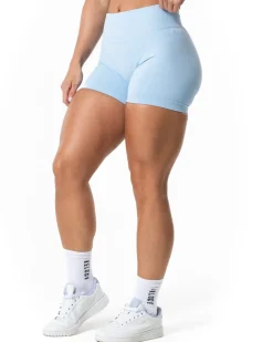 Aura Seamless Scrunch Shorts Light Blue