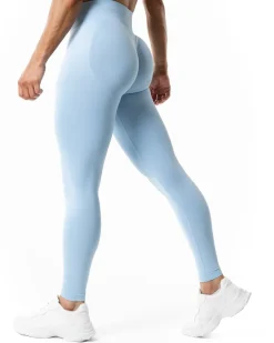 Aura Seamless Scrunch Tights Light Blue