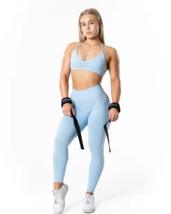 Aura Seamless Scrunch Tights Light Blue