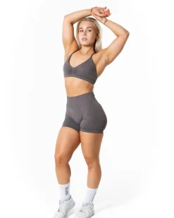 Aura Seamless Sports Bra Earth Grey