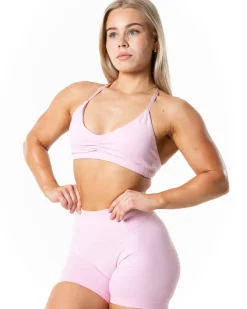 Aura Seamless Sports Bra Light Pink