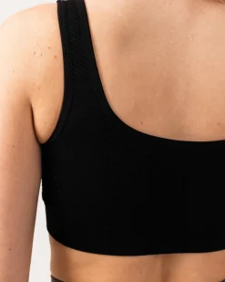 Balance Herringbone Seamless Bra Black