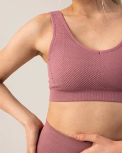 Balance Herringbone Seamless Bra Pink Rose