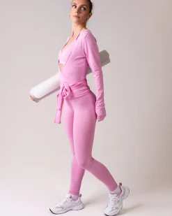 Ballet Wrap Top Pink Chiffon