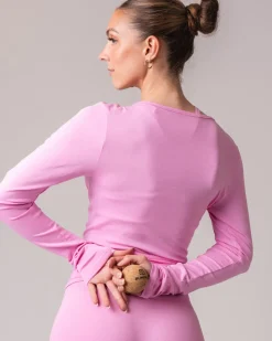 Ballet Wrap Top Pink Chiffon