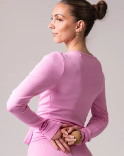 Ballet Wrap Top Pink Chiffon