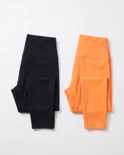 Bare Legging Black + Orange 2-PACK