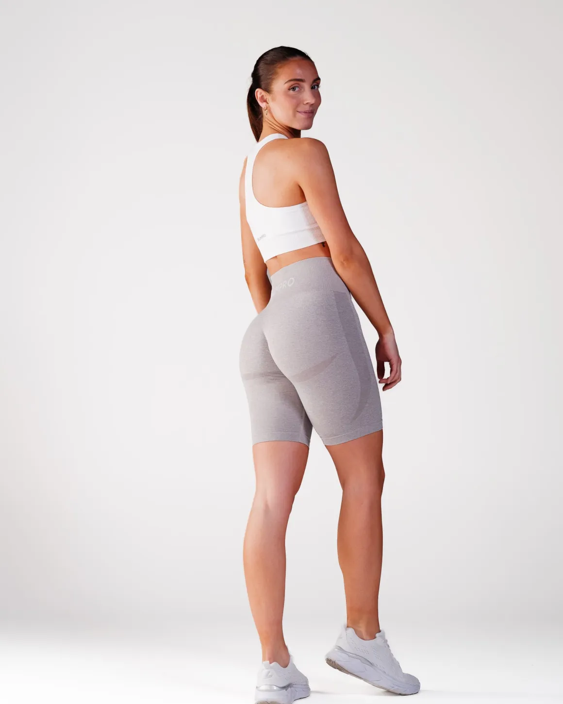 Beam Biker Shorts Light Grey Marl