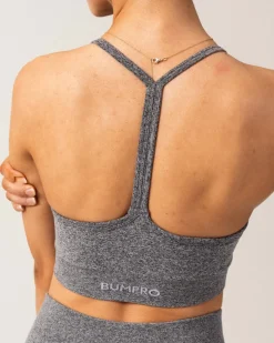 Beam Clean Bra + Beam Scrunch Tights Black Marl SET