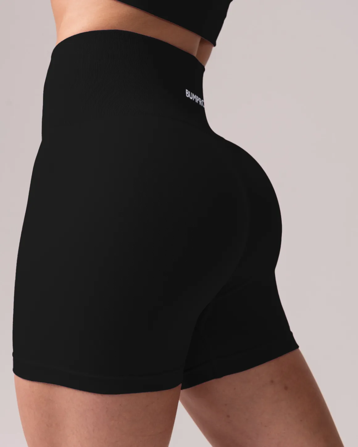 Beam Clean Bra + Beam Scrunch Tights Black Marl SET