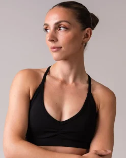 Beam Clean Bra + Beam Scrunch Tights Black Marl SET