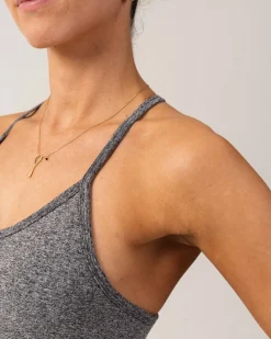 Beam Clean Bra + Beam Scrunch Tights Black Marl SET