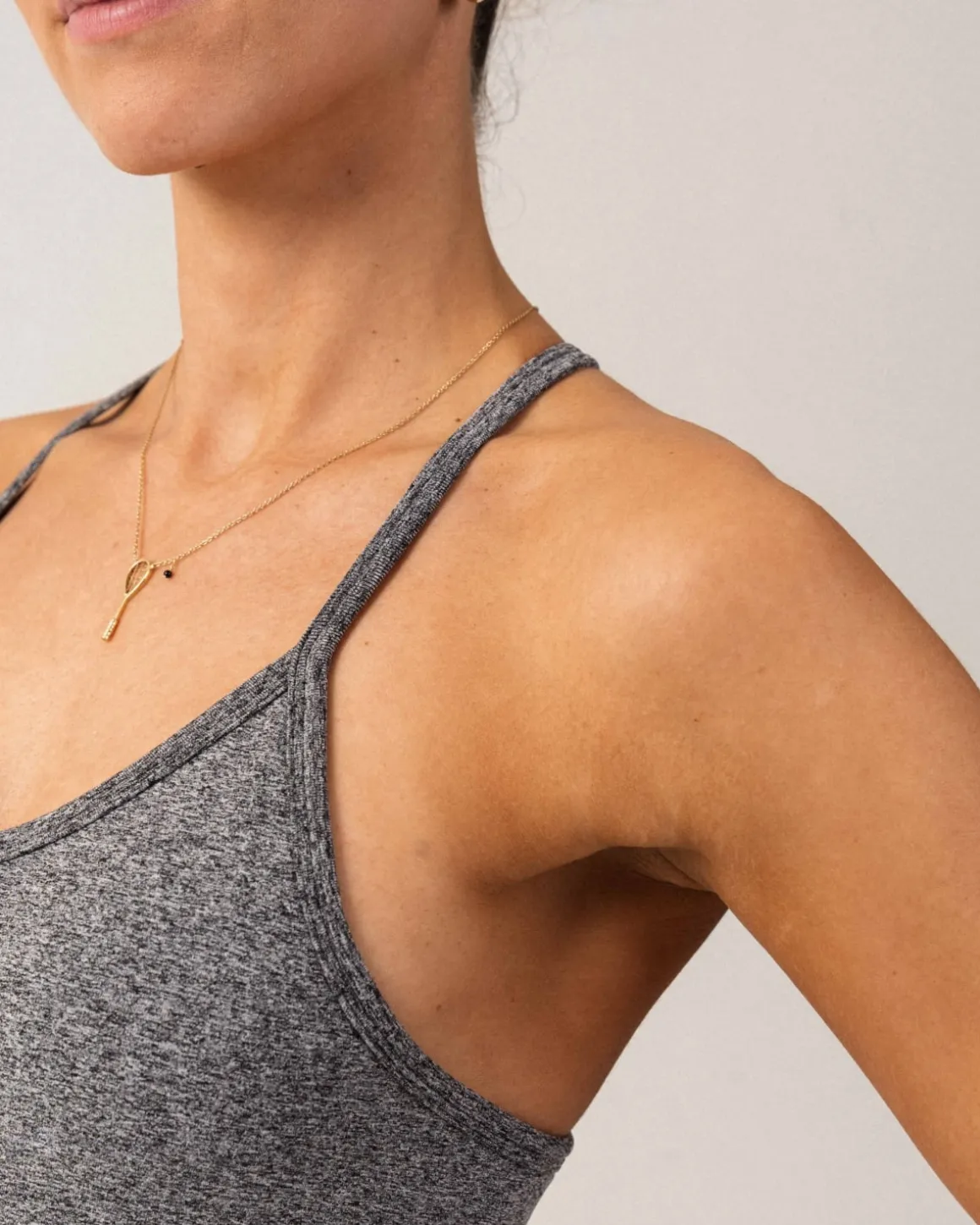Beam Clean Bra + Beam Scrunch Tights Black Marl SET