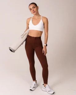 Beam Clean Mini Bra White + Lively tights Brown SET