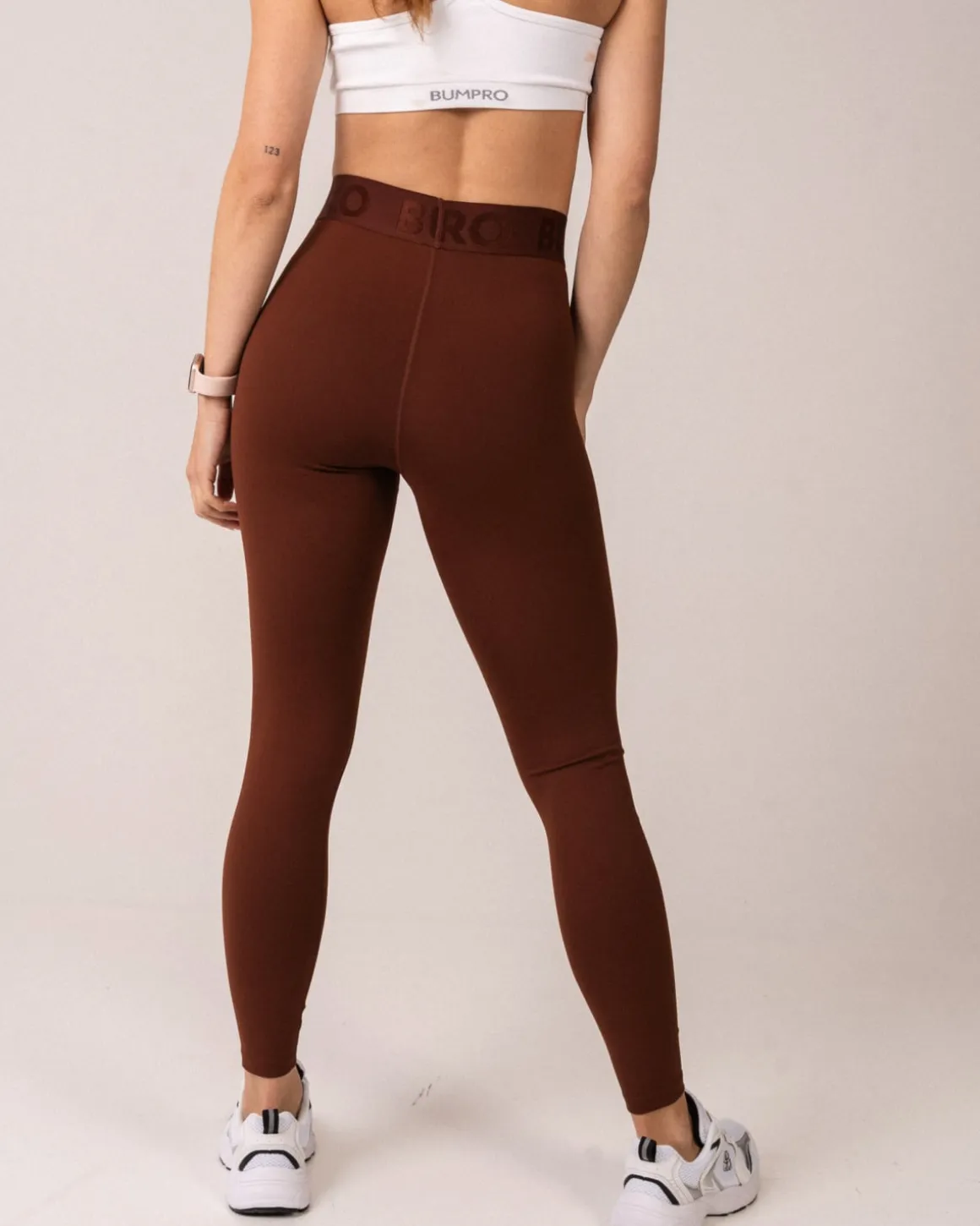 Beam Clean Mini Bra White + Lively tights Brown SET