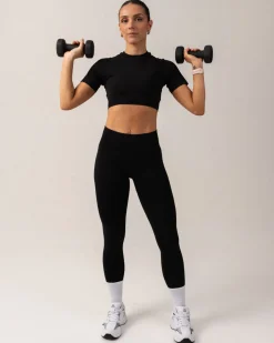 Beam Clean Super Crop Tee Black