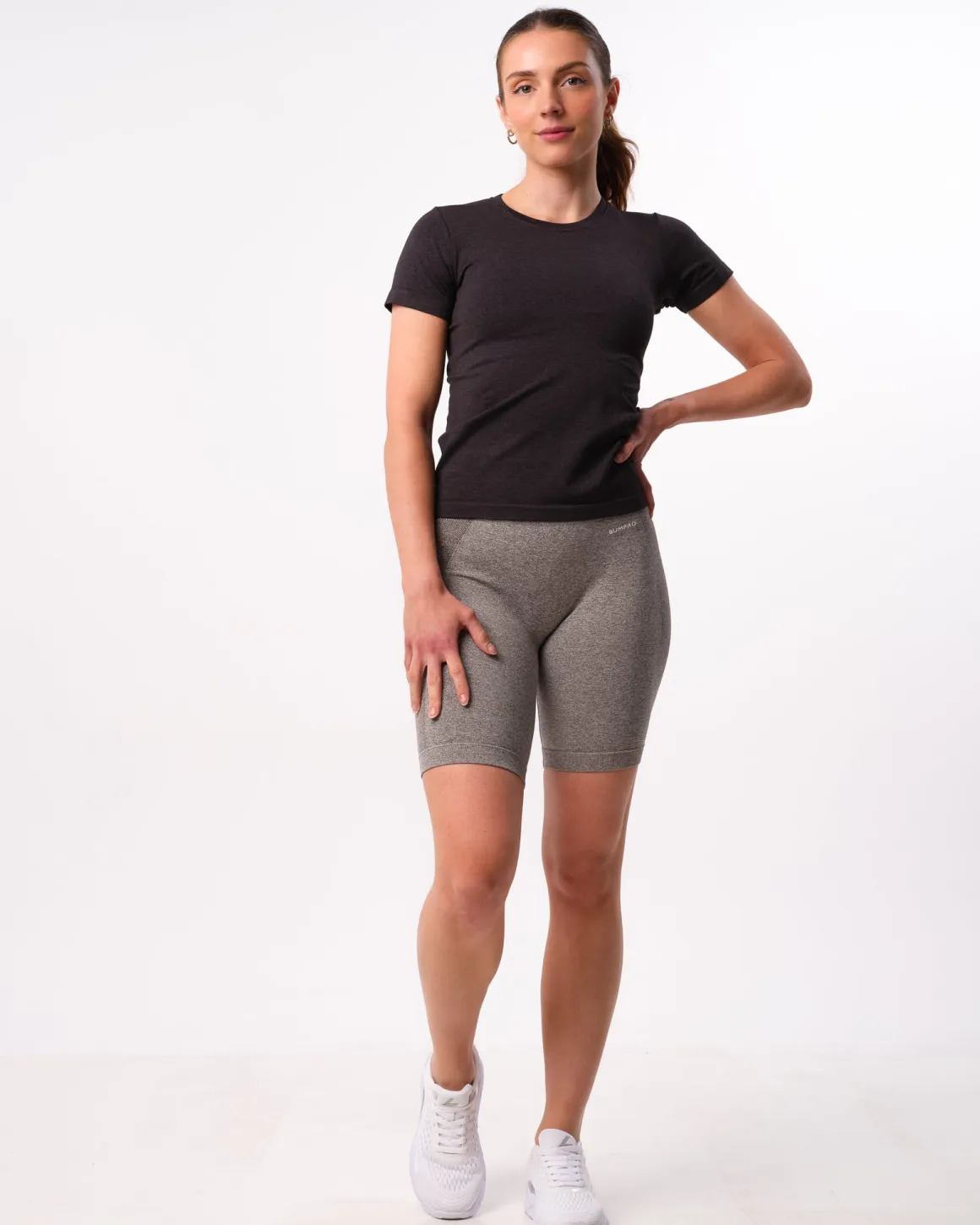 Beam Clean Tee Black Iron Marl