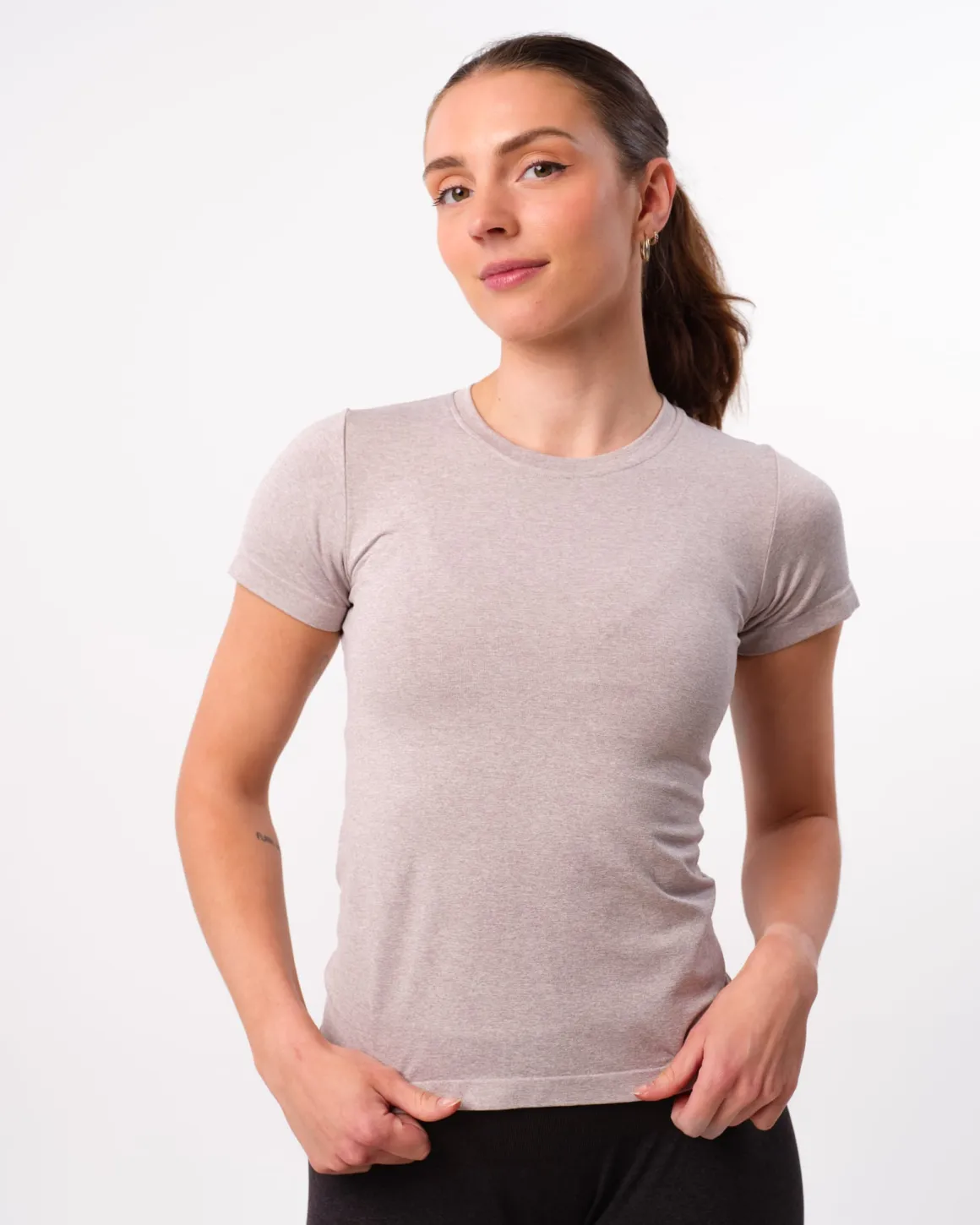 Beam Clean Tee Light Grey Marl