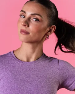 Beam Clean Tee Lilac Dewberry Marl