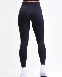 Beam Logo Tights Solid All Black 2-PACK