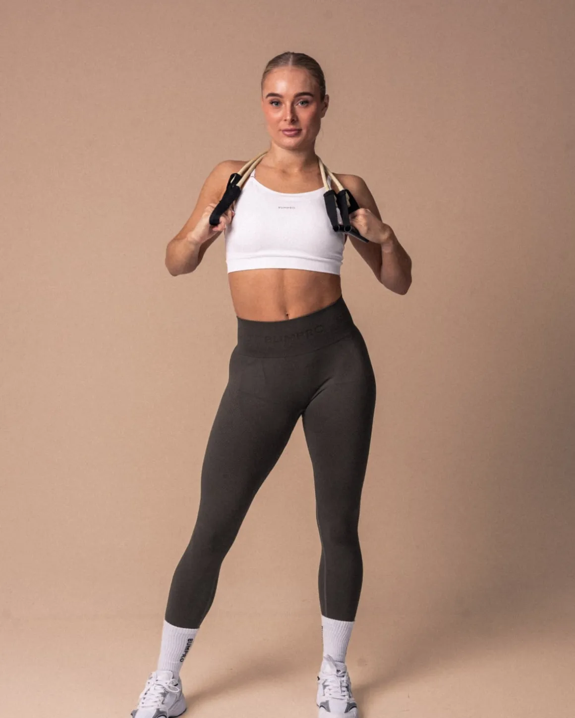 Beam Logo Tights Solid Military Green