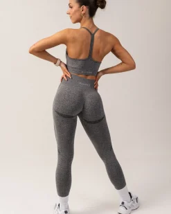 Beam Scrunch Tights Black Marl 2-PACK