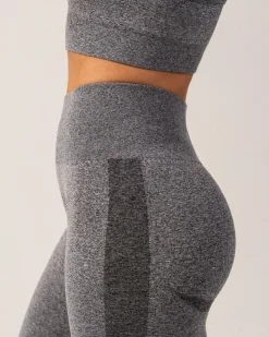 Beam Scrunch Tights Black Marl 2-PACK
