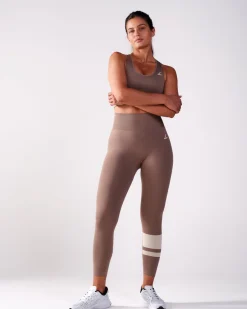 Block Tights Beige