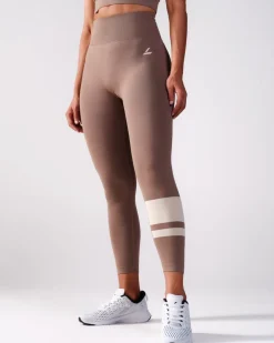 Block Tights Beige