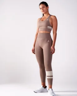 Block Tights Beige